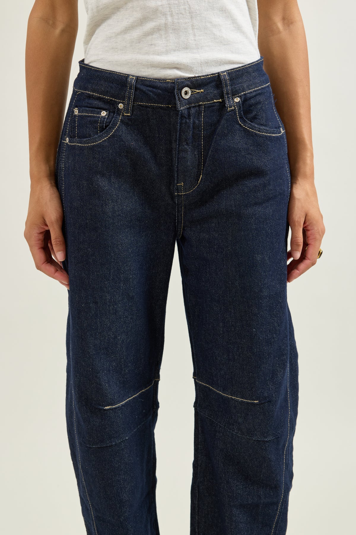 JEANS BALLON - Bleu foncé