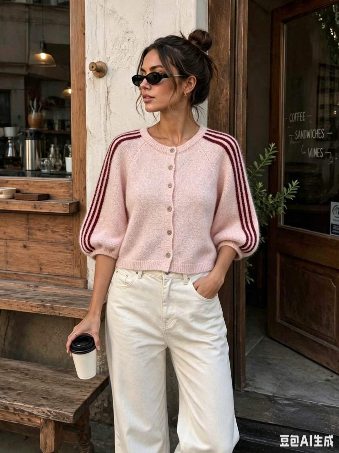 GILET STAR - Rose