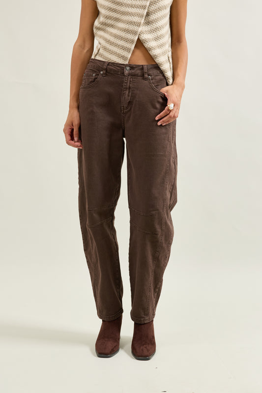 JEANS BALLON - Chocolat
