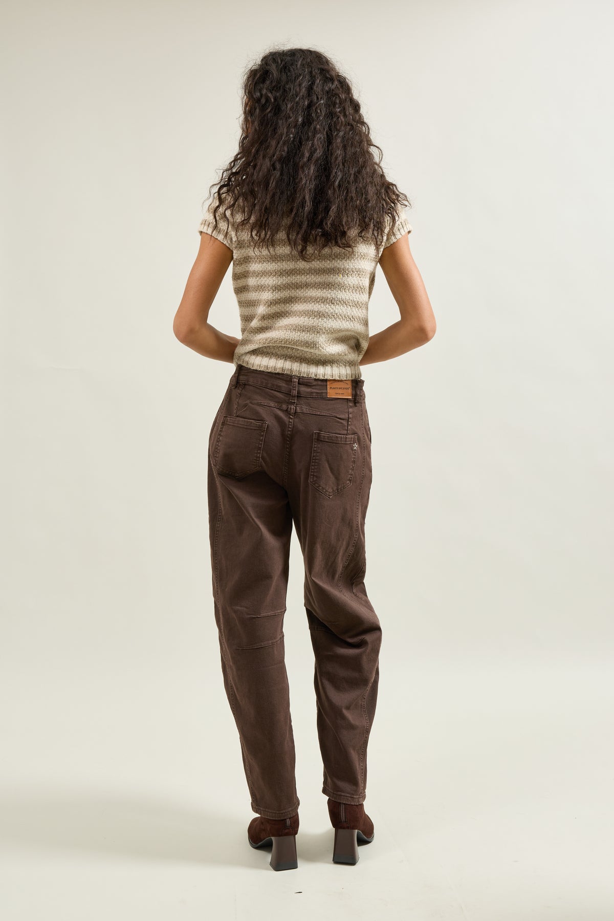 JEANS BALLON - Chocolat