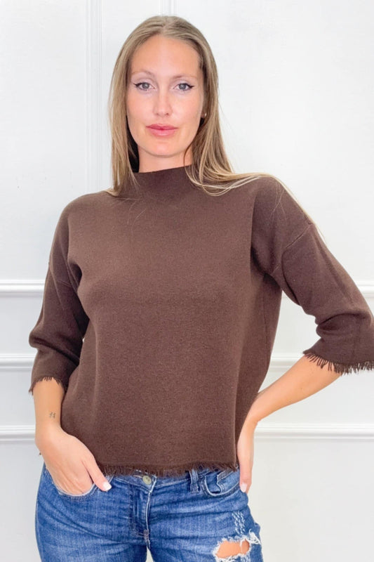 PULL LOLY - Brun café