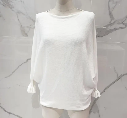 PULL BLANC - manches chauve-souris