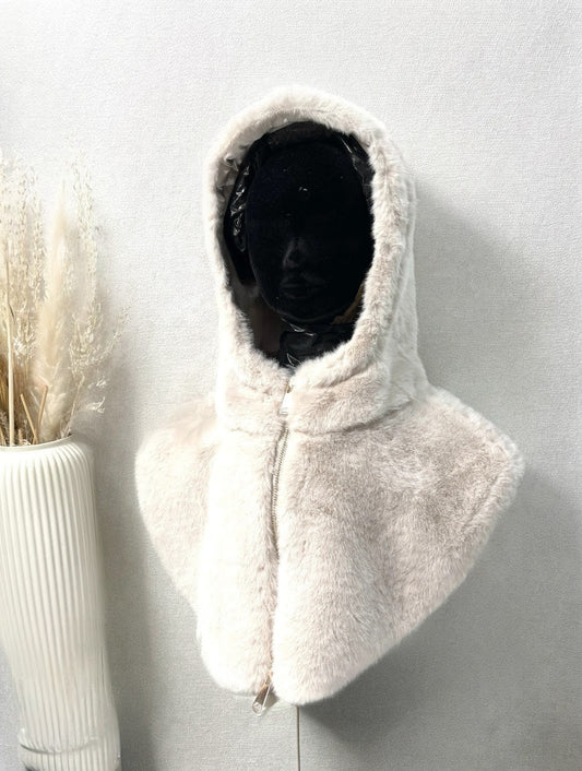 CAPUCHE Fausse Fourrure - Beige
