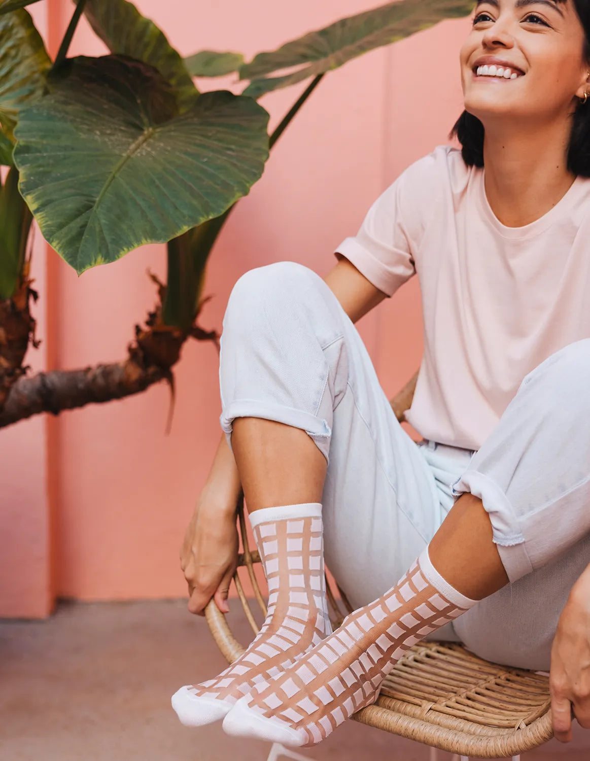 CHAUSSETTES ST EUSTACHE - Rose poudre