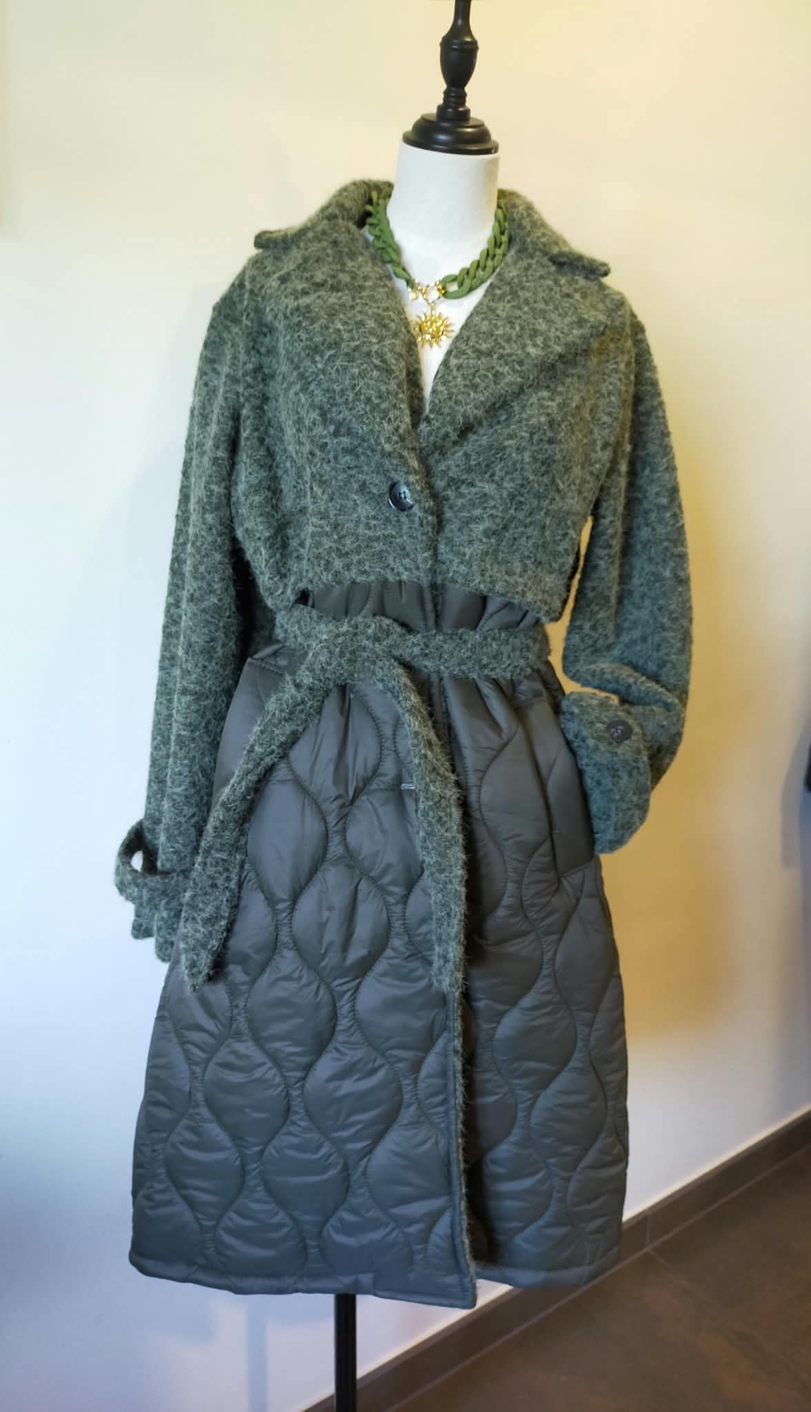 DESTOCK- MANTEAU Bi-matière